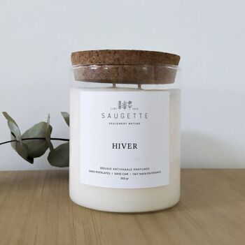 Hiver - Bougie artisanale parfumée à la cire de soja naturelle 6