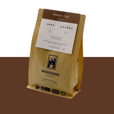 Organic coffee Ethiopia Guji fair trade beans, roasted at altitude