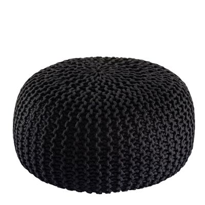Pouf PREMIUM ø45cm stool knitted pouf indoor patio pool garden sustainable