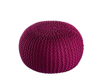 Pouf PREMIUM ø45cm tabouret pouf tricoté terrasse intérieure piscine jardin durable 11