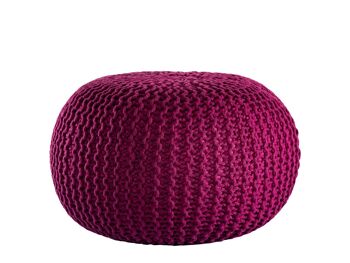 Pouf PREMIUM ø45cm tabouret pouf tricoté terrasse intérieure piscine jardin durable 14