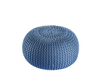 Pouf PREMIUM ø45cm tabouret pouf tricoté terrasse intérieure piscine jardin durable 63