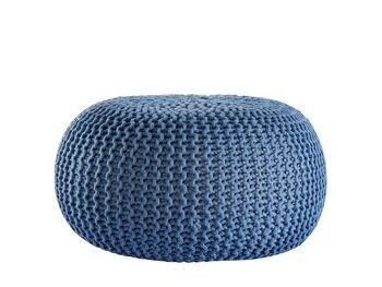 Pouf PREMIUM ø45cm tabouret pouf tricoté terrasse intérieure piscine jardin durable 64