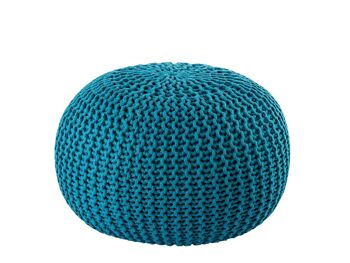 Pouf PREMIUM ø45cm tabouret pouf tricoté terrasse intérieure piscine jardin durable 70