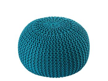 Pouf PREMIUM ø45cm tabouret pouf tricoté terrasse intérieure piscine jardin durable 72