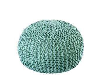 Pouf PREMIUM ø45cm tabouret pouf tricoté terrasse intérieure piscine jardin durable 79