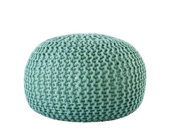 Pouf PREMIUM ø45cm tabouret pouf tricoté terrasse intérieure piscine jardin durable 82