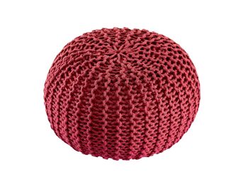 Pouf PREMIUM ø45cm tabouret pouf tricoté terrasse intérieure piscine jardin durable 89