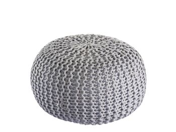 Pouf PREMIUM ø45cm tabouret pouf tricoté terrasse intérieure piscine jardin durable 95