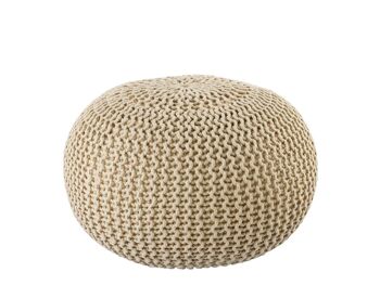 Pouf PREMIUM ø45cm tabouret pouf tricoté terrasse intérieure piscine jardin durable 111