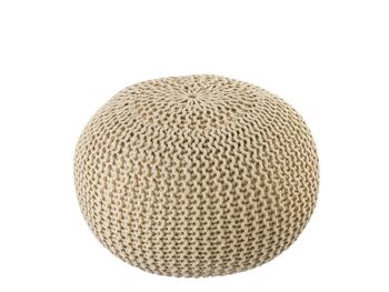 Pouf PREMIUM ø45cm tabouret pouf tricoté terrasse intérieure piscine jardin durable 113