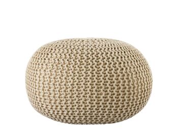 Pouf PREMIUM ø45cm tabouret pouf tricoté terrasse intérieure piscine jardin durable 114