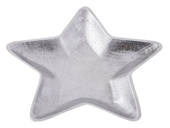 Bols décoratifs étoile lot de 2 Starlight or ou argent décoration de Noël aluminium 5