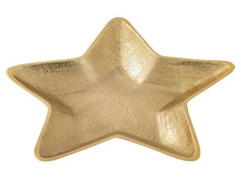 Bols décoratifs étoile lot de 2 Starlight or ou argent décoration de Noël aluminium 13