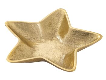 Bols décoratifs étoile lot de 2 Starlight or ou argent décoration de Noël aluminium 15