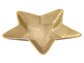 Bols décoratifs étoile lot de 2 Starlight or ou argent décoration de Noël aluminium 16