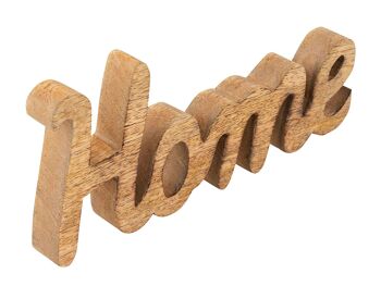 Figurine en bois lettrage Home L28x12cm Masterbox 24 pièces lettrage décoratif en bois de manguier massif 5