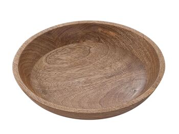 Bol décoratif en bois rond ø25 ou 30cm H6cm moderne simple en manguier massif 4