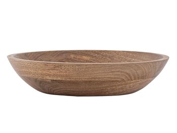 Bol décoratif en bois rond ø25 ou 30cm H6cm moderne simple en manguier massif 5