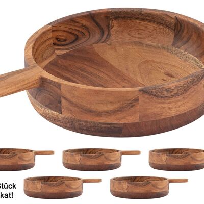 Wooden pan decorative pan Masterbox 6 pieces wood 32x25cm bowl solid acacia