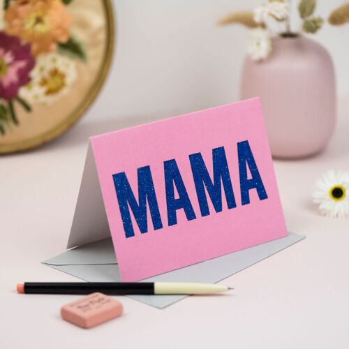 'Mama' Card with Biodegradable Glitter