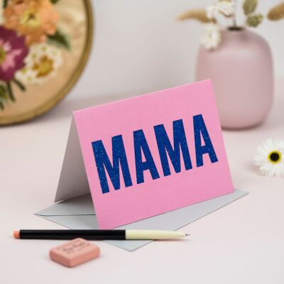 „Mama“-Karte mit biologisch abbaubarem Glitzer