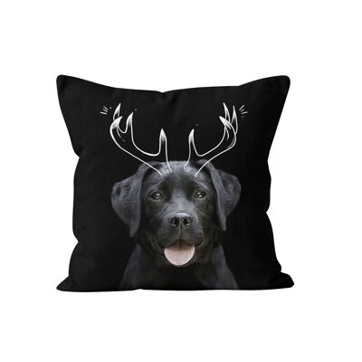 Christmas dog velvet cushion 40x40cm