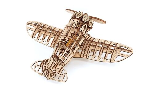 DIY Eco Wood Art 3D Mechanische Puzzel Airplane, 1607, 42×28,7×15,4cm