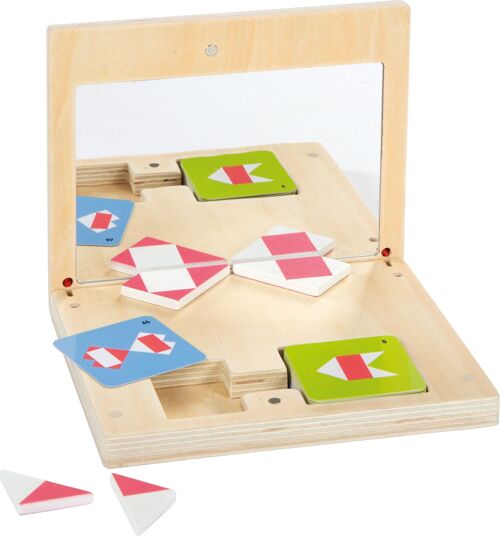 Symmetriespiel mit Spiegel „Educate“ | Lernspielzeug | Holz