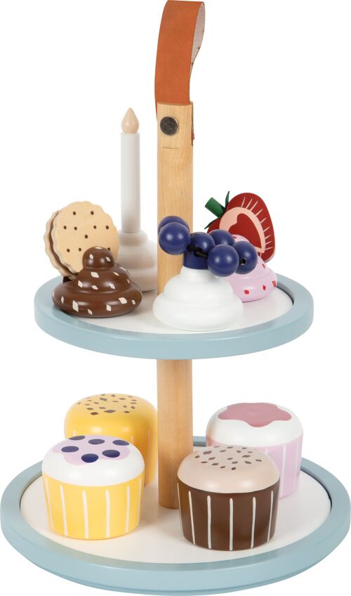 Cupcake Etagere „tasty“ | Rollenspielzeug | Holz