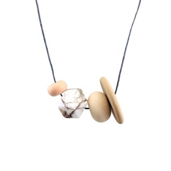 Diffuseur d’huiles essentielles Collier en silicone blanc, pêche et beige | Aromathérapie | Bijoux diffuseur | Lave | Diffuseur 3