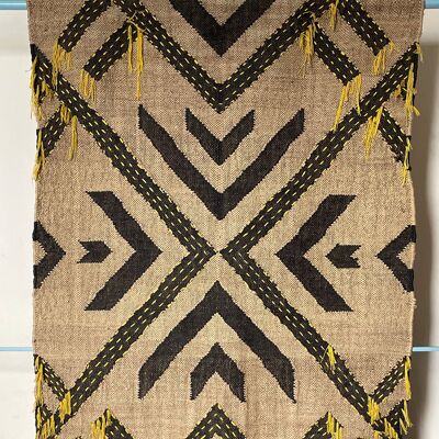 Arazzo Kilim fatto a mano in iuta\lana da 3 x 5 piedi con lavorazione manuale, decorazione per la casa, tappeto arazzo, tappeto appeso a parete, decorazione da parete, decorazione da parete tradizionale.