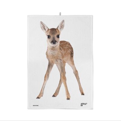 Fawn animal kitchen towel 100% cotton