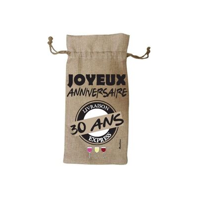 “30 years” bottle bag