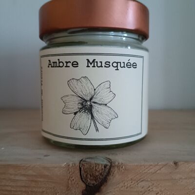 Candle 180gr Amber Musk soy and rapeseed waxes
