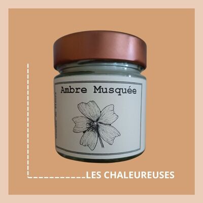 Vela de cera de soja y colza - Ámbar Musk - 180g