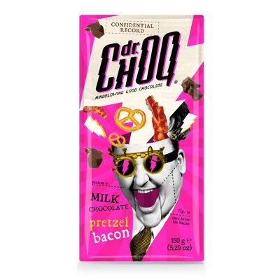 Dr. Choq - Milk Pretzel Bacon - 12x150gr - Belgian Chocolate