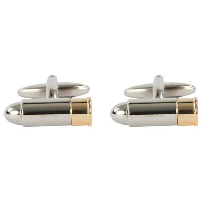 2 Tone Bullet Cufflinks