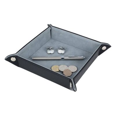Accessory Valet Tray - Black Leatherette