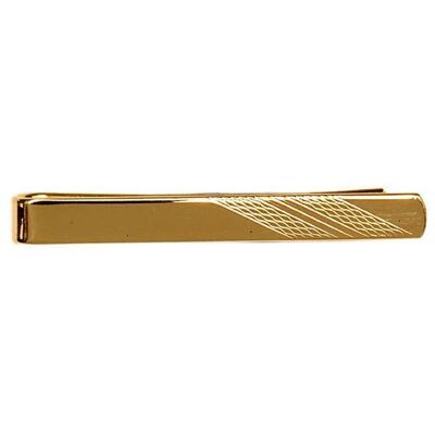 Barley Design On End Gold Plated Tie Slide