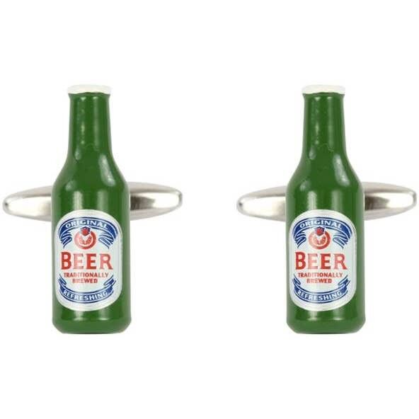 Bierflasche 3D Solid Manschettenknöpfe