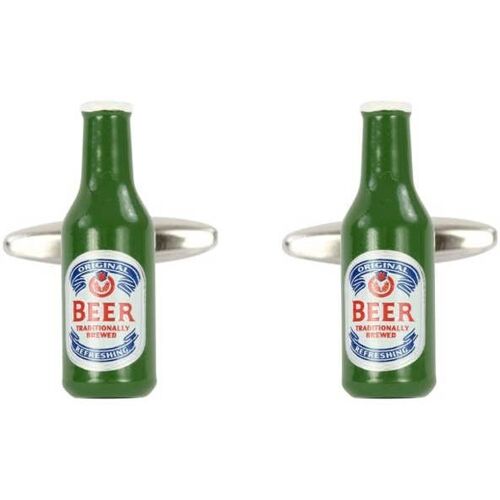 Beer Bottle 3D Solid Cufflinks