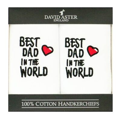 Best Dad In The World Embroidered Handkerchiefs