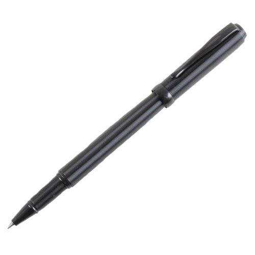 Black Ribbed Roller Ball Pen