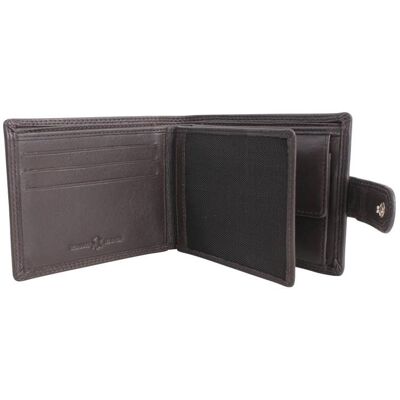 Braunes Leder-Portemonnaie mit RFID-Futter