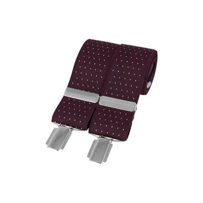 Bretelle con clip in argento bordeaux Pin Dot da 35 mm