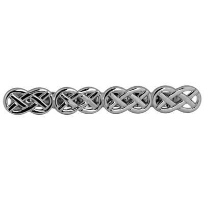 Celtic Open Design Rhodium Tie Slide