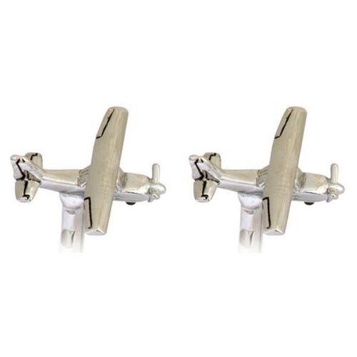 Cessna 172 Aircraft Rhodium Plated Cufflinks