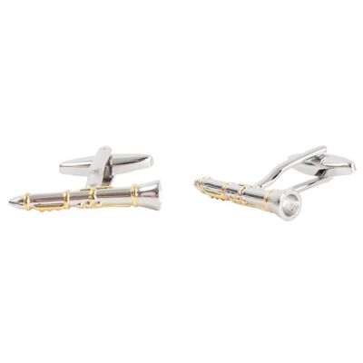 Clarinet 2-Tone Music Cufflinks