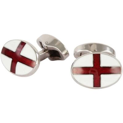 David Aster St George Cross Enamel Cufflinks